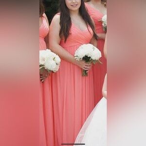 David's Bridal Coral Reef Maxi Dress